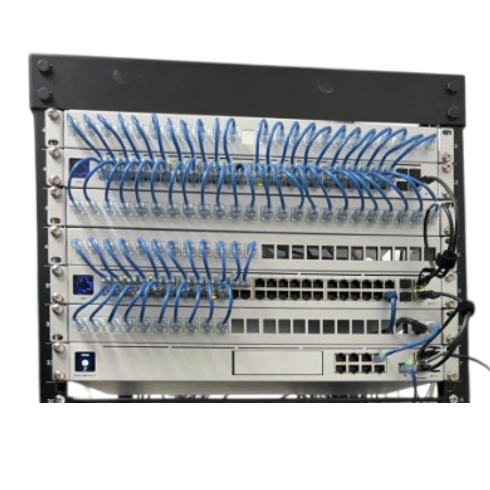 Pack 24 Cables Cat6A Delgados 30cmts 10Gbps Slim 28AWG