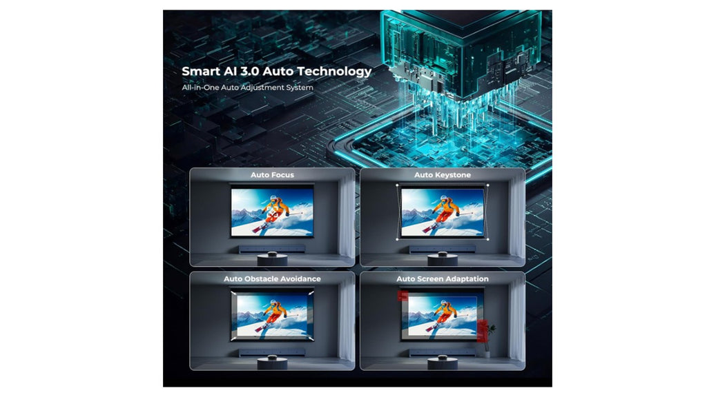Proyector Inteligente 4K WiFi con Netflix y Auto Enfoque