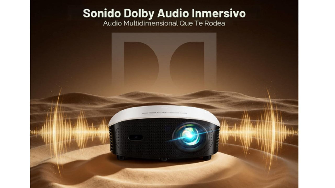 Proyector Inteligente 4K WiFi con Netflix y Auto Enfoque