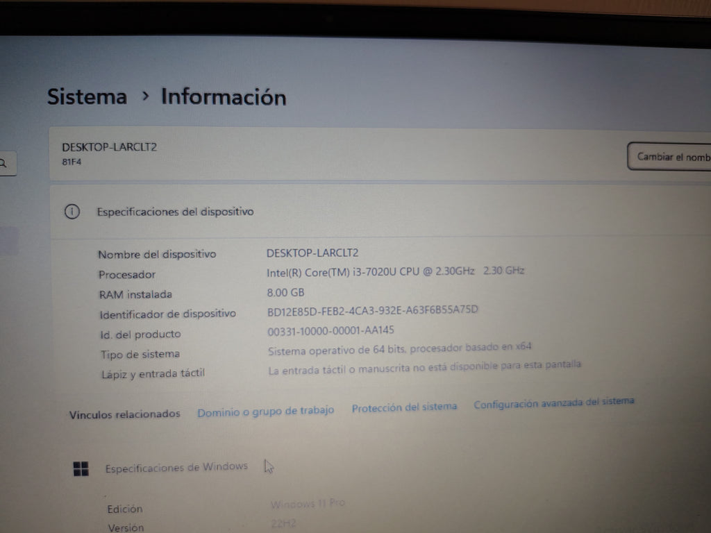Portatil Lenovo idea pad Core I3
